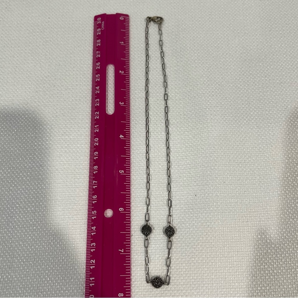 VINTAGE Judith Jack station necklace in sterling silver and marcasite